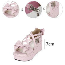 Load image into Gallery viewer, Nora Pink Wedge Pumps Sissy Shoes