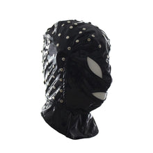Load image into Gallery viewer, Studded Wet Look Leather Mask BDSM