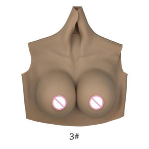 D Cup Elastic Breast Forms Full Bodysuit