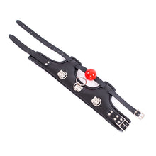 Lade das Bild in den Galerie-Viewer, Ballknebel-Halsband mit offenem Mund, BDSM