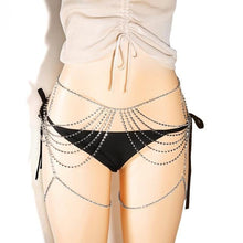 Load image into Gallery viewer, Erotic Bling Leg Body Chain BDSM