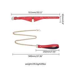 Lade das Bild in den Galerie-Viewer, Modernes Leder-Bondagehalsband mit Krawatte