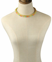 Charger l'image dans la galerie, Collier ras du cou incrusté de bijoux et collier coloré