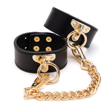 Charger l'image dans la galerie, Collier BDSM en cuir véritable avec laisse BDSM
