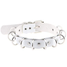 Charger l'image dans la galerie, Collier ras du cou BDSM fait main en cuir double