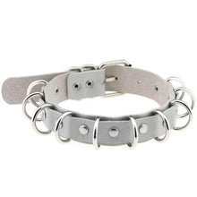 Charger l'image dans la galerie, Collier ras du cou BDSM fait main en cuir double
