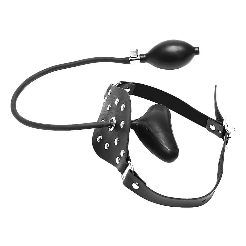 Leather Inflatable Gag BDSM – sissyloving