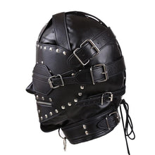 Load image into Gallery viewer, Total Blackout Padded Leather Mask BDSM