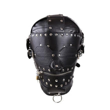 Load image into Gallery viewer, Total Blackout Padded Leather Mask BDSM
