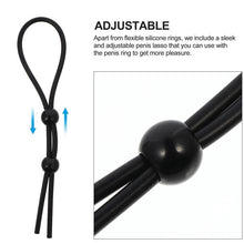 Charger l'image dans la galerie, Attache-coq et couilles en silicone noir BDSM