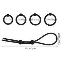 Charger l'image dans la galerie, Attache-coq et couilles en silicone noir BDSM