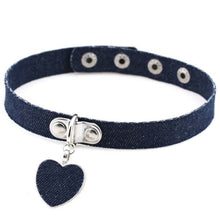 Lade das Bild in den Galerie-Viewer, Unterwürfiges Denim-Halsband