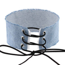 Lade das Bild in den Galerie-Viewer, Unterwürfiges Denim-Halsband