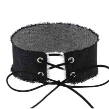 Lade das Bild in den Galerie-Viewer, Unterwürfiges Denim-Halsband