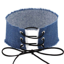 Lade das Bild in den Galerie-Viewer, Unterwürfiges Denim-Halsband