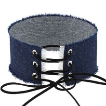 Lade das Bild in den Galerie-Viewer, Unterwürfiges Denim-Halsband