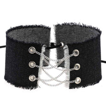 Lade das Bild in den Galerie-Viewer, Unterwürfiges Denim-Halsband