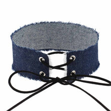 Lade das Bild in den Galerie-Viewer, Unterwürfiges Denim-Halsband