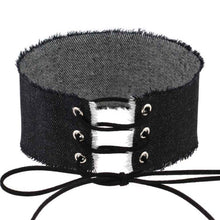 Lade das Bild in den Galerie-Viewer, Unterwürfiges Denim-Halsband