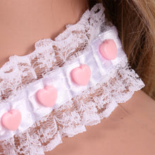 Charger l'image dans la galerie, Collier ras du cou en dentelle à volants Bimbo BDSM DDLG