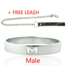Charger l'image dans la galerie, Collier en métal avec laisse