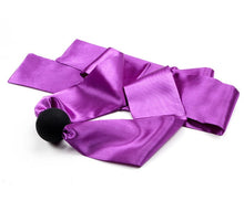 Load image into Gallery viewer, Polychromatic Luxury Satin Open Mouth Gag Ball