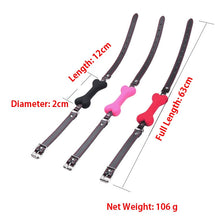 Load image into Gallery viewer, Multicolor Dog Bone Leather Harness Mouth Gag