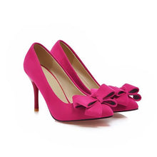 Lade das Bild in den Galerie-Viewer, Rosa Sissy-Pumps mit Schleife