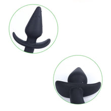 Load image into Gallery viewer, Black Silicone Dog Tail Butt Plug 11 Inches Long BDSM