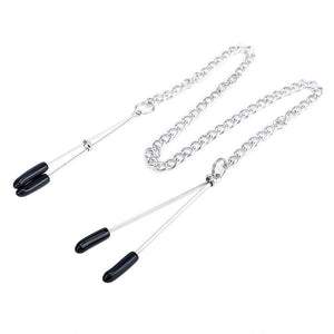 BDSM Chained Tweezers Nipple Clamps