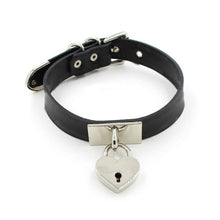 Charger l'image dans la galerie, Collier ras du cou verrouillable avec cadenas en forme de cœur
