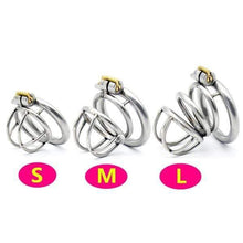 Load image into Gallery viewer, Valentina Male Chastity Device 1.10 inches, 1.58 inches, and 2.04 inches long
