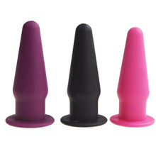 Load image into Gallery viewer, Silicone Vibrating Jelly Butt Plug | Mini Cone-Shaped