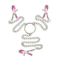 Load image into Gallery viewer, BDSM Triple Threat Nipple to Clit Clamps