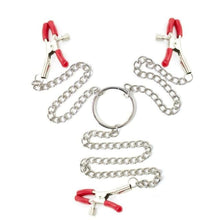 Load image into Gallery viewer, BDSM Triple Threat Nipple to Clit Clamps