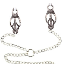 Load image into Gallery viewer, BDSM Butterfly Torture Nipple Clit Chain