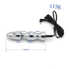 Load image into Gallery viewer, Shocking Beaded Bullet Metal Butt Plug