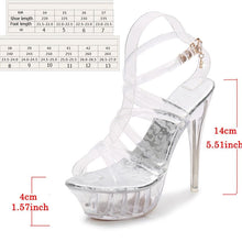 Load image into Gallery viewer, Transparent Open Toe Tranny Sandals