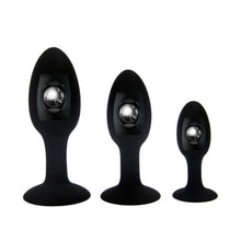 Load image into Gallery viewer, Silicone Butt Plug With Internal Metal Ball