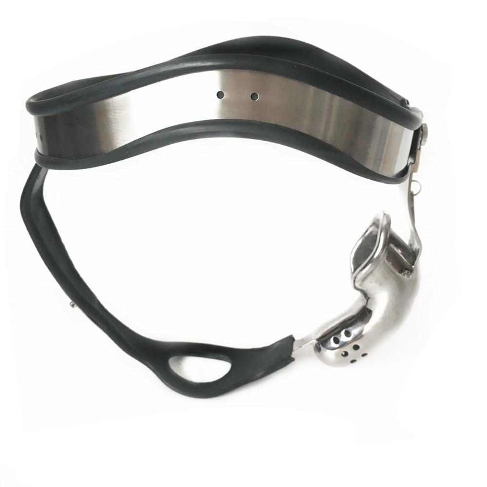 Stainless Steel Chastity Belt w/ Anal plug  sissyloving