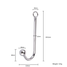 Load image into Gallery viewer, Stainless Steel Beaded Anal Hook 9.07 to 9.84 Inches Long