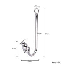 Load image into Gallery viewer, Stainless Steel Beaded Anal Hook 9.07 to 9.84 Inches Long