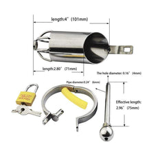 Load image into Gallery viewer, Zoe Cock Cage 4 inches long