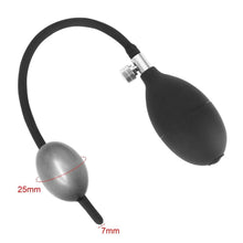 Lade das Bild in den Galerie-Viewer, Schwarzer aufblasbarer Penisplug aus Silikon BDSM