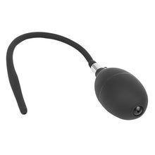 Lade das Bild in den Galerie-Viewer, Schwarzer aufblasbarer Penisplug aus Silikon BDSM