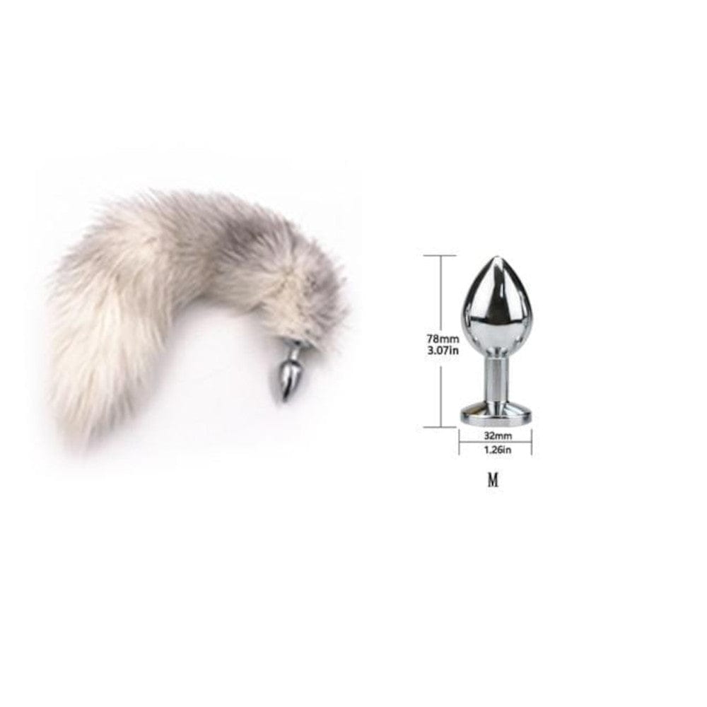 Realistic Animal Metallic Tail Butt Plug BDSM  sissyloving