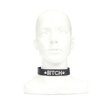 Charger l'image dans la galerie, Collier d'esclave en cuir noir BDSM