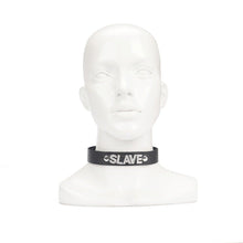 Charger l'image dans la galerie, Collier d'esclave en cuir noir BDSM