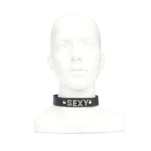 Charger l'image dans la galerie, Collier d'esclave en cuir noir BDSM
