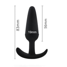Load image into Gallery viewer, Sai-Shaped Black Silicone Butt Plug BDSM